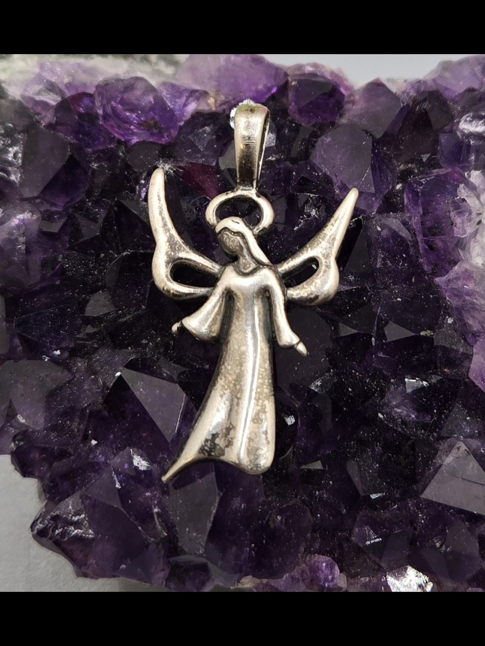 Waldeck Johnson Sterling Angel Pendant Stamped WJ 925
